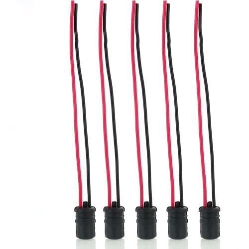5pcs T10 W5W Rubber Light Bulb Socket Lamp Holder Connector For Car Auto For Motorcycle Instrument Lights