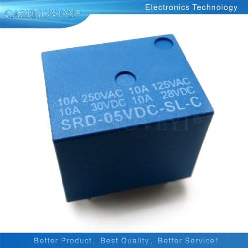 5pcs/lot Relay SRD-03 05 09 06 24 12VDC-SL-C 5PINS 3V 5V 9V 6V 24V 12V High-quality