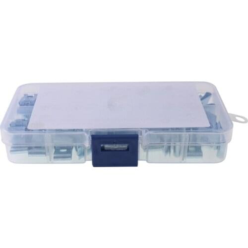 50 Pack M4/M5/M6 U Sliding Slot Nuts Car Body Fasteners Captive Clips Speed Fastener Assorted Kit Fit for Car Motorcycle