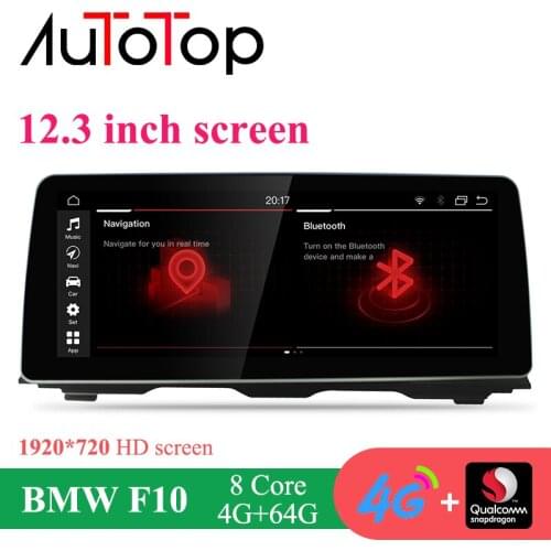AUTOTOP 12.3" BMW F10 Android 10 Car DVD Radio For BMW 5 Series F10 F11 2010-2016 CIC NBT Car GPS Navigation Multimedia Player