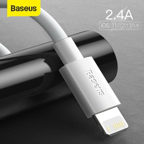 Baseus 2pcs USB Cable For iPhone 7 6 8 plus X XR 11 12 mini pro Charger USB Cable Fast Charging 1.5M