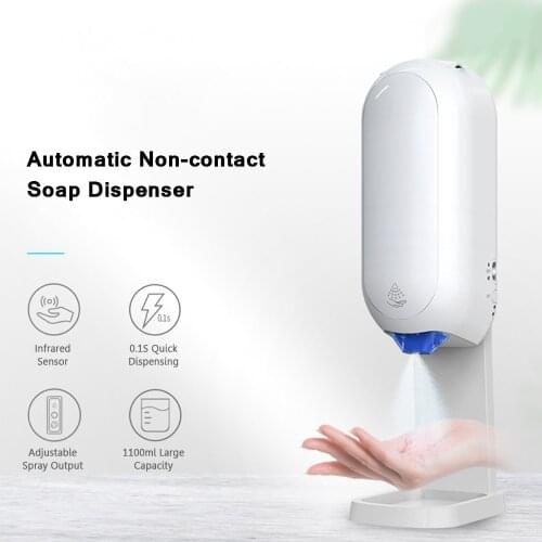 Non-contact Infrared Soap Dispenser Wall Mounted Spray Type Touchless 1100ml Automatic Soap Dispensers Hands Cleaning Machine