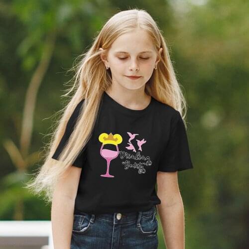 Disney Brothers And Sisters Sleeping Beauty Pattern Tshirts Fashion Summer New Dropship Black White Tees Loose Children T Shirts