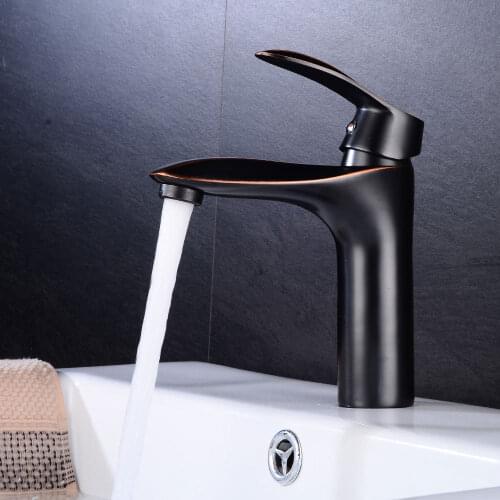 Black Ancient Basin Water Tap European Shower Room Water Tap Off The Stage Basin Hot And Cold Water Tap Wash Hands Basin Faucet