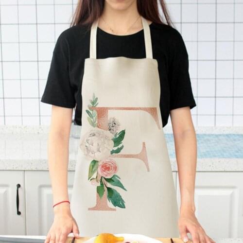 Apron Kitchen Letter Alphabet Letter A to Z Alphabet Pattern Kitchen Apron Sleeveless Cooking Cleaning Tools Kitchen supplies