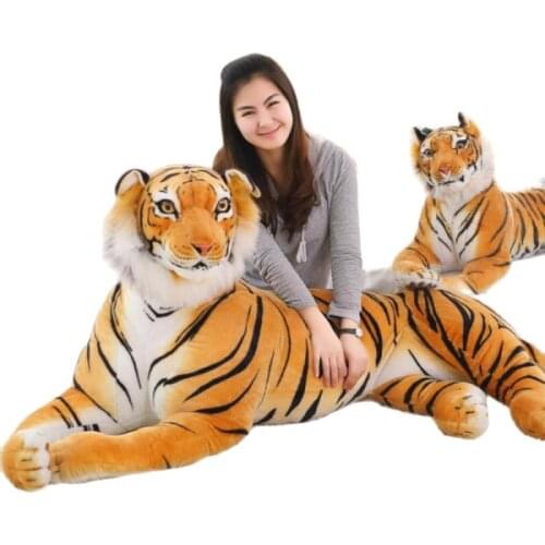 30-120cm High Quality Giant White Uffed Baby Lovely Big Size Pillow Children Tiger Lion Leopard Soft Plush Doll Stuffed Toy