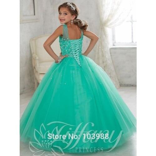 2016 classic green flower girl DRESS-OCCASION-PARTY-BRIDESMAID-WEDDING-FORMAL-WEAR!! Cute and Lovely ! all sizes from 2-14