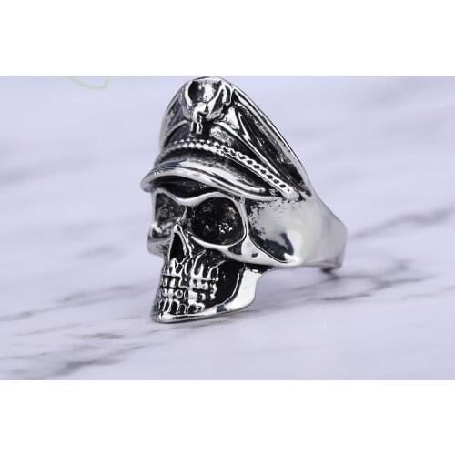 ZS Puck Style Gothic Personalize Female Skull Adjustable Open Rings Boys' Demon Vintage Finger Ring Mens Rock Accessory Jewelry