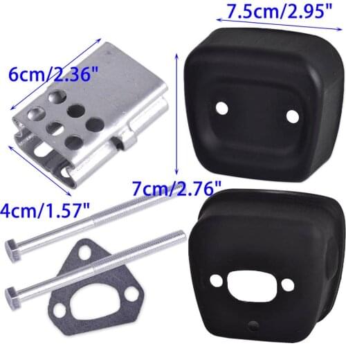 Exhaust Muffler Gasket Bolt Kit And Cooling Shield Plate Fit for Husqvarna 142 137 141 36 41 Chainsaws Replace Part