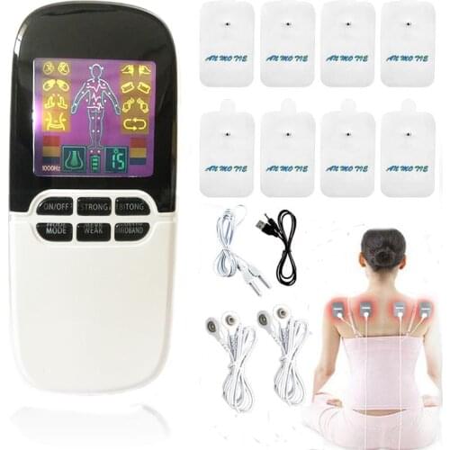 3-Output Muscle Stimulator Tens Acupuncture Massage Machine 8 Pad Laser Bionase Rhinitis Tens Therapy Massager Health care