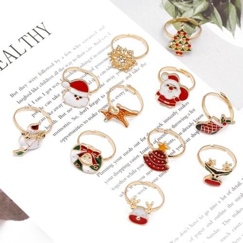 Metal Christmas Tree Napkin Rings Bow Flower Wreath Mouth Ring Wedding Banquet Hotel Table Supplies Circle Decoration Gifts