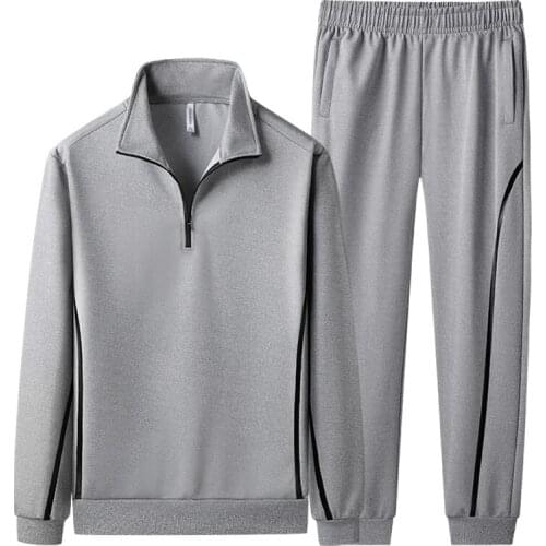 Mens Sportswear Casual Spring Autumn Tracksuit Men Two Pieces Sets Jackets Sweatshirt Pants Male Sweatsuit M - 4XL