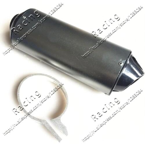 38mm 28mm Motorcycle Exhaust Muffler Tip Pipe for 125 150 160cc Dirt Pit Bike ATV black Grey Kayo BSE