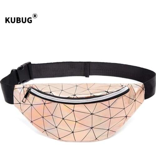 New Mobile Phone Bag Korean Lingge Laser Waist Bag Sequin One Shoulder Crossbody Mobile Phone Coin Purse
