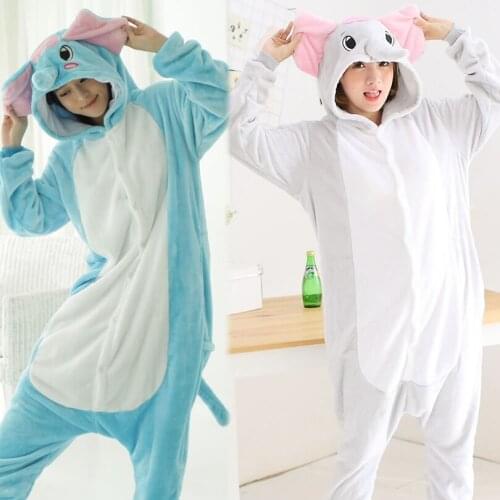 2020 New Adult Flannel Cosplay Costume Elephant Onesie Costumes For Unisex Create Dance Fancy Pajama Halloween Party