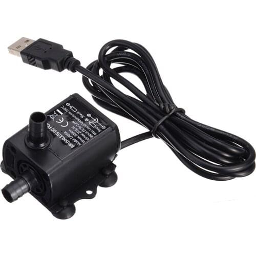 5V 2.4W 250L/H Lift 200cm Water Pump Ultra-quiet Mini Brushless DC/USB Micro Pump Submersible Fountain Aquarium Circulating