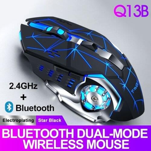 Professional Silent Gaming Wireless Mouse 2.4GHz 2400DPI Bluetooth Rechargeable USB Optical Backlit For PC Laptop