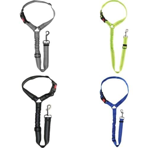 Pet Dog Cat Car Seat Belt Adjustable Harness Nylon Vehicle Leash Travel Clip Pet Safety Supplies