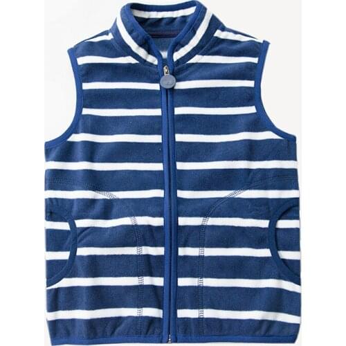 Spring Fall Baby Toddler Boys Vest Stripe Colors Children Kids Boys Girls Turtleneck Waistcoat With Zipper For 2-8 Years