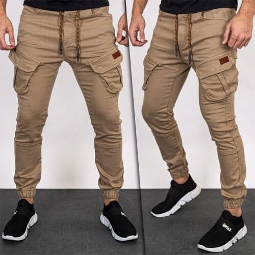 Mens cargo pants joggers streetwear cotton casual trousers men fashion sweatpants for men