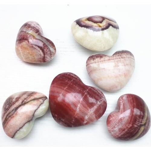 Pork Stone Heart natural stone mineral crystals quartz reiki gemstones rocas naturales home decor