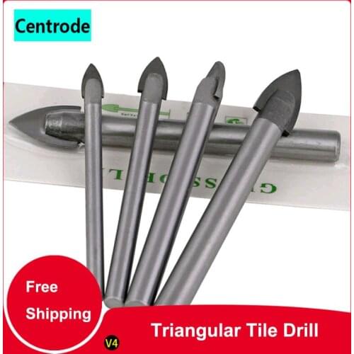 Triangular Tile Drill Triangular Alloy Tile Ceramic Glass Drill Hole Bit Drilling Triangle Bit 5-6-8-10-12-16mm