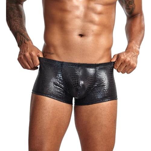 Uefezo Men's Leather Briefs