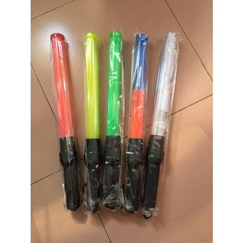 Outdoor LED Green Flashing Light Road Traffic Signal Warning Hard PVC Wand Police Ref Baton Safety Command Tool