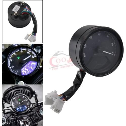 Universal Motorbike LCD Digital Tachometer Speedometer Odometer Motorcycle Speedometer Oil Meter Multifunction