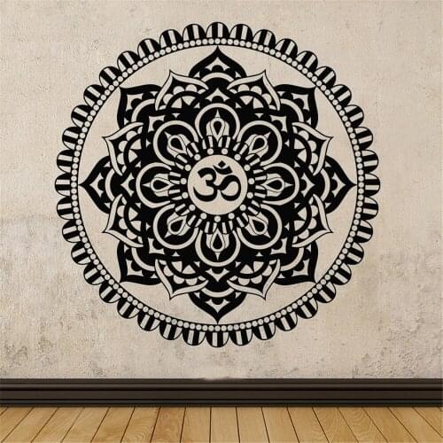 Vinyl Mandala Oum Yoga Wall Stickers Poster Decor Removable Fashion Bedroom Home Decoration Mandala Art Decals Mural DW5631