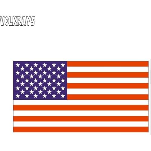 Volkrays Creative Car Sticker America Flag Motorcycle Reflective Waterproof Cover Scratches Sunscreen Vinyl Decal,5cm*11cm