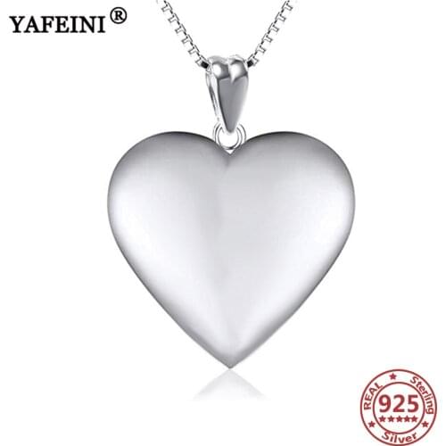 YAFEINI 925 Sterling Silver Heart Photo Necklaces Openable Necklace Pendant Women Jewelry Valentines Day Gift Mothers Day Gift