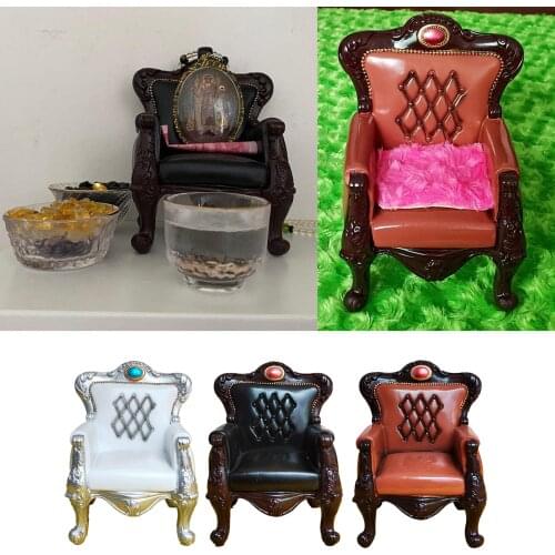 1:9 Figure Antique Resin Single Sofa Armchair Furniture Toy Decor for 8'' Doll