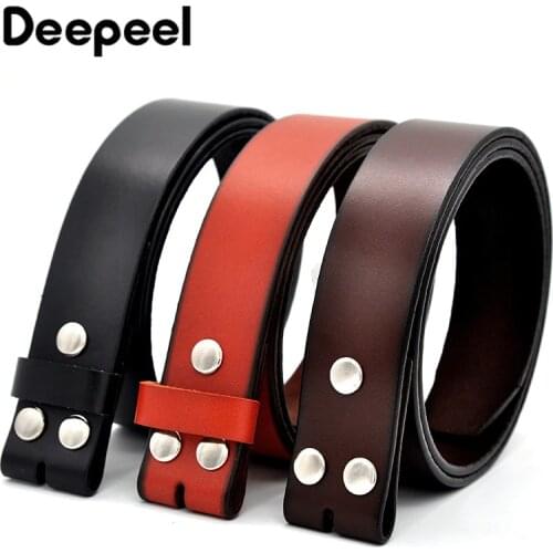 1pc 3.8cm Mens Cowskin Leather Belt Body Luxury Male Leather Crafts Belts Accessories Without Head Waistband for 40mm Buckles