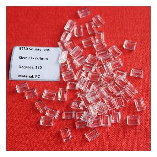 10 pcs Square shape 5730 SMD plano lens 11x7x4mm degrees 180