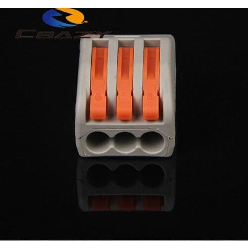 10pcs 222-413 connector PCT-213 3P Universal Compact Wire Connector Conductor universal Terminal Block