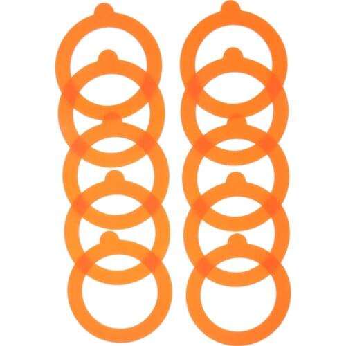 10Pcs Silicone Jar Gaskets Food Storege Jars Replacement Airtight Leak-Proof Rubber Seals Rings Fits Regular Mouth Canning Jars