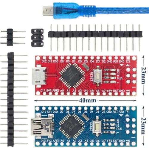10PCS MINI USB/MICRO USB Nano 3.0 ATMEGA328P/ATMEGA168P for ardunio controller compatible NANO CH340 USB driver