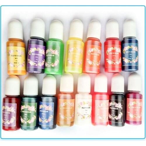 10 Pcs/set DIY Crafts Handmade Epoxy Pigment Jewelry Making Accessories Oily Dye