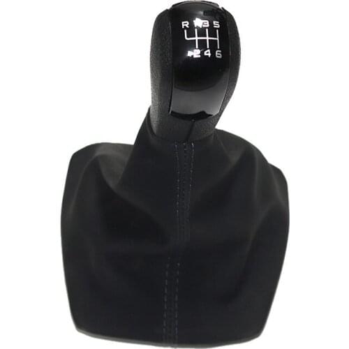 12mm 5 Speed Car Gear Shift Knob Gearstick Gaiter Boot Kit For Skoda Octavia A5 A6 2004-2012