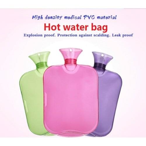 2000ml Water-filling Hot-water Bags Thick Water Bag Bottle Transparent Hot Water Bottles High Density PVC Explosion-proof Pouch