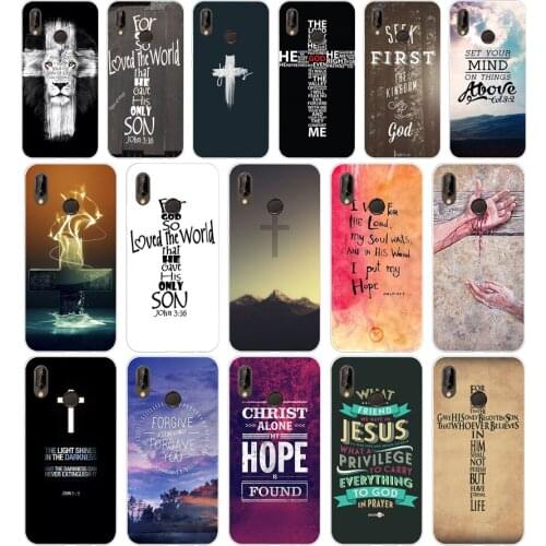 201H Christian Jesus The Cross Soft Silicone Tpu Cover Case for huawei p 20 lite pro y6 2017 mate 10 lite