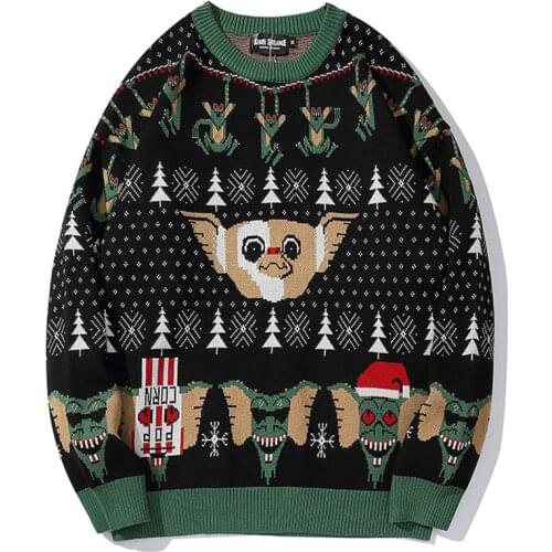 2021 Ugly Christmas Sweater For gift Santa Elf Funny Pullover Womens Mens Jerseys Loose Sweaters Tops Autumn Winter Clothing
