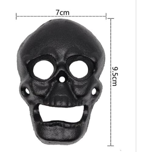 48pcs/lot Wall Bottle Opener Skull Shaped Beer Opener Wall Mounted Bottle Opener with 2pcs Screw Kitchen Tool Home Bar Wall Dec