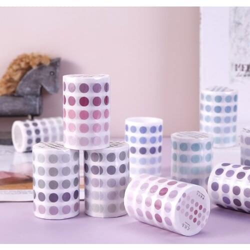 60 Mm X 3 M Basic Element Decoration Tape Dot Masking Washi Tape DIY Scrapbook Sticker Label School Stationery