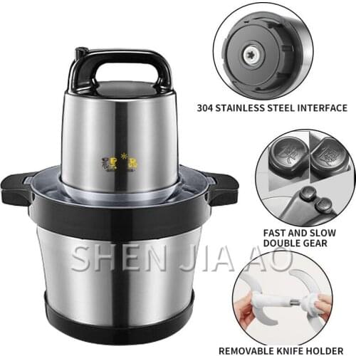 6L multi-function meat grinder Commercial household electric stainless steel meat grinder Kitchen broken meat processing machine
