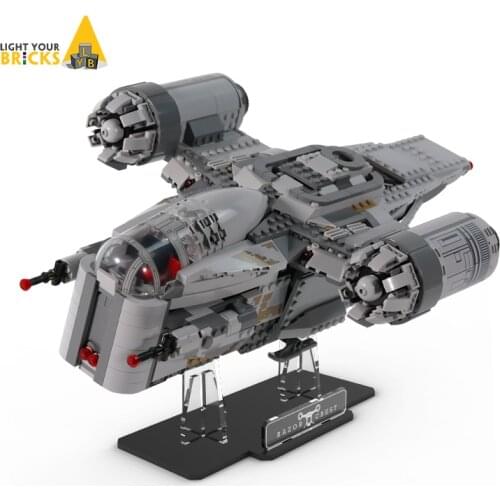 Acrylic Display Stand for 75292 The Razor Crest Model Building Blocks (Not include the model)