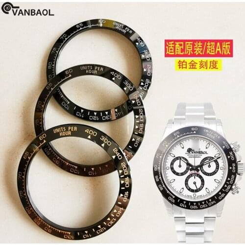 Made for Wanbaoluo watch accessories replace Laudi Tona series 116500 ceramic scale ring