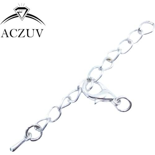 500pcs Silver Plated with 12mm Lobster Clasps Bracelet and Necklace End Extender Chain Jewelry Findings DIY Accessories ETC002