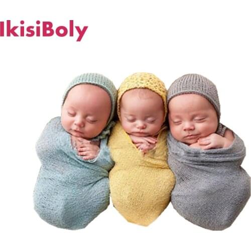 Newborn Colorful Photography Props Baby Wraps Photo Shooting Accessories Photograph Studio Blanket Backdrop Stretch Fabric Wrap